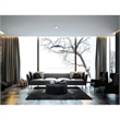CWI Lighting Arenal Drum Shade Contemporary Metal LED Pendant in Gray/White