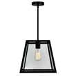 CWI Lighting Alyson 1 Light Down Farmhouse Metal Mini Pendant in Black