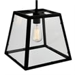 CWI Lighting Alyson 1 Light Down Farmhouse Metal Mini Pendant in Black