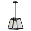 CWI Lighting Alyson 1 Light Down Farmhouse Metal Mini Pendant in Black