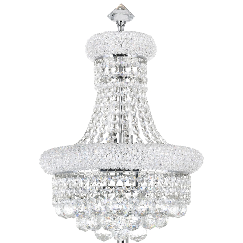 CWI Lighting Empire 6 Light Transitional Metal Table Lamp in Chrome