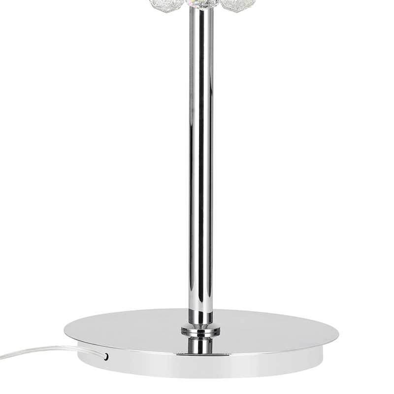 CWI Lighting Empire 6 Light Transitional Metal Table Lamp in Chrome