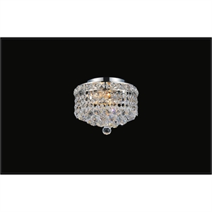 CWI Lighting Luminous 2 Light Transitional Metal Flush Mount in Chrome