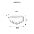 CWI Lighting Luminous 3 Light Transitional Metal Flush Mount in Chrome