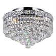 CWI Lighting Luminous 3 Light Transitional Metal Flush Mount in Chrome