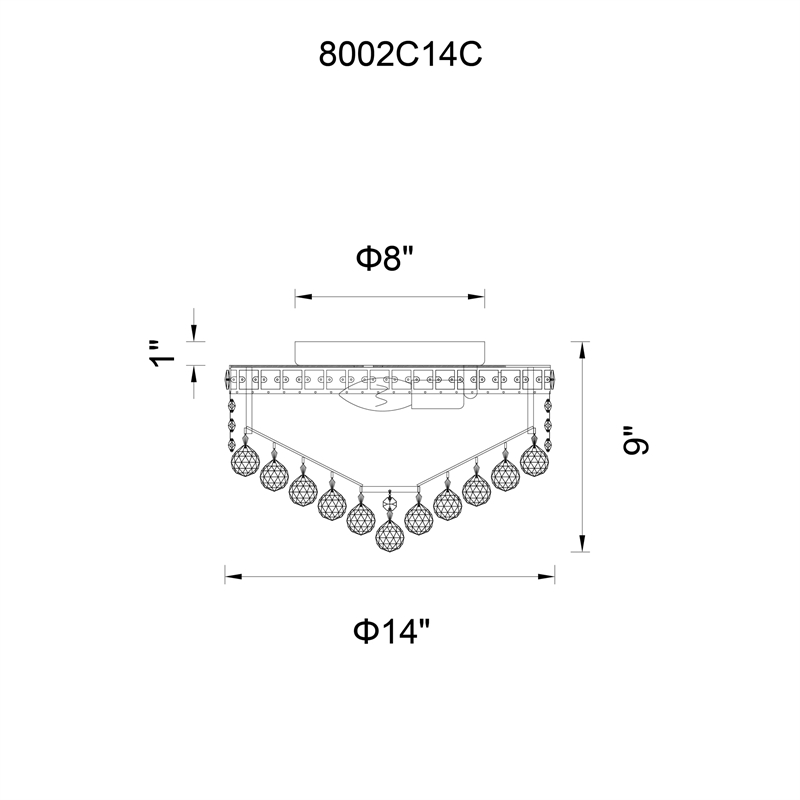 CWI Lighting Luminous 4 Light Transitional Metal Flush Mount in Chrome