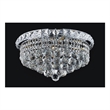 CWI Lighting Luminous 4 Light Transitional Metal Flush Mount in Chrome