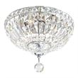 CWI Lighting Stefania 3 Light Metal Bowl Flush Mount in Chrome