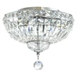 CWI Lighting Stefania 3 Light Metal Bowl Flush Mount in Chrome