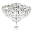 CWI Lighting Stefania 3 Light Metal Bowl Flush Mount in Chrome