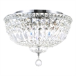 CWI Lighting Stefania 5 Light Metal Bowl Flush Mount in Chrome