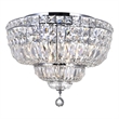 CWI Lighting Stefania 8 Light Metal Bowl Flush Mount in Chrome