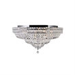 CWI Lighting Stefania 21 Light Metal Bowl Flush Mount in Chrome