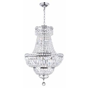 CWI Lighting Stefania 8 Light Down Transitional Metal Chandelier in Chrome