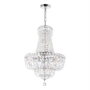 CWI Lighting Stefania 317 Light Down Transitional Metal Chandelier in Chrome
