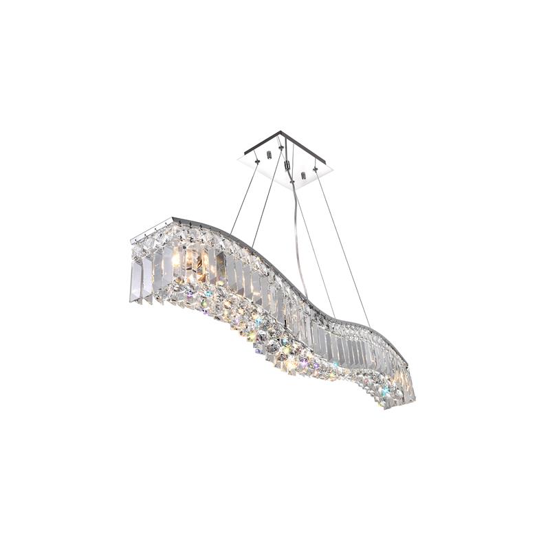 CWI Lighting Glamorous 5 Light Down Transitional Metal Chandelier in Chrome