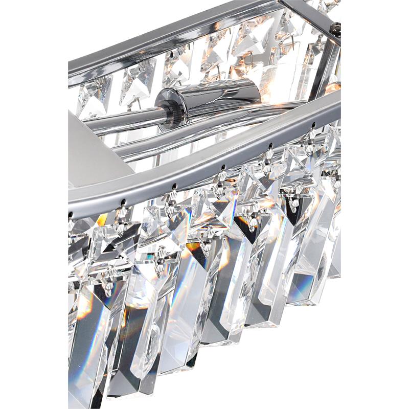 CWI Lighting Glamorous 5 Light Down Transitional Metal Chandelier in Chrome