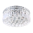 CWI Lighting Colosseum 4 Light Transitional Metal Flush Mount in Chrome