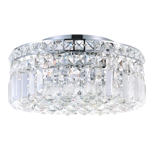 CWI Lighting Colosseum 4 Light Transitional Metal Flush Mount in Chrome