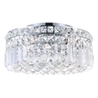 CWI Lighting Colosseum 4 Light Transitional Metal Flush Mount in Chrome