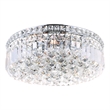 CWI Lighting Colosseum 4 Light Metal Indoor Flush Mount in Chrome