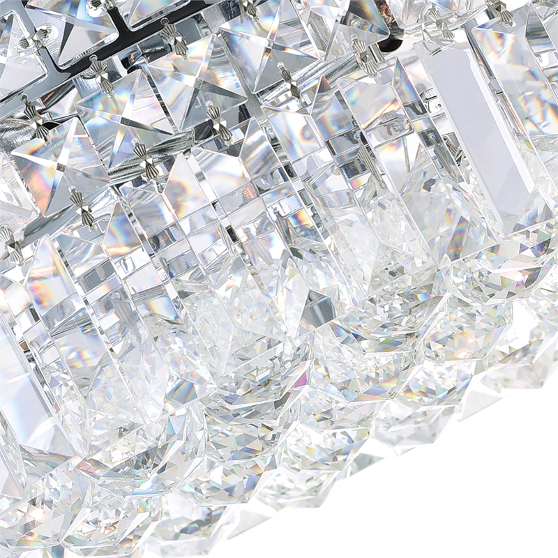 CWI Lighting Colosseum 5 Light Metal Indoor Flush Mount in Chrome