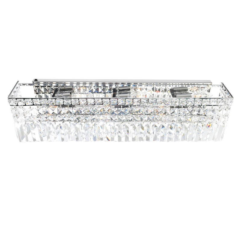 CWI Lighting Colosseum 6 Light Transitional Metal Vanity Light in Chrome