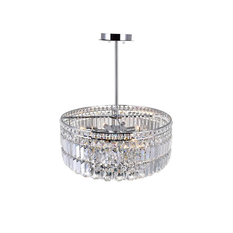 CWI Lighting Colosseum 8 Light Down Transitional Metal Chandelier in Chrome