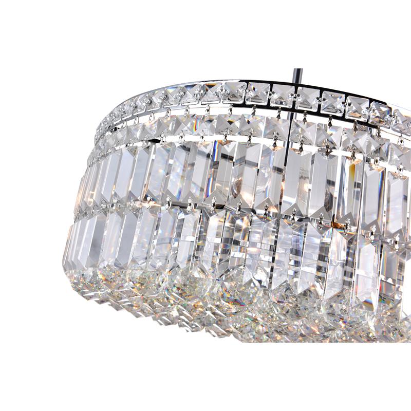 CWI Lighting Colosseum 8 Light Down Transitional Metal Chandelier in Chrome