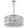 CWI Lighting Colosseum 8 Light Down Transitional Metal Chandelier in Chrome