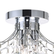 CWI Lighting Princess 3 Light Transitional Metal Flush Mount in Chrome
