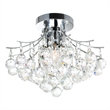 CWI Lighting Princess 4 Light Transitional Metal Flush Mount in Chrome