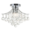 CWI Lighting Princess 4 Light Transitional Metal Flush Mount in Chrome