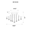 CWI Lighting Princess 6 Light Transitional Metal Flush Mount in Chrome