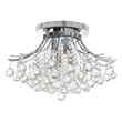 CWI Lighting Princess 6 Light Transitional Metal Flush Mount in Chrome