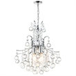 CWI Lighting Princess 3 Light Transitional Metal Mini Chandelier in Chrome