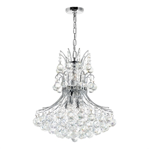 CWI Lighting Princess 8 Light Down Transitional Metal Chandelier in Chrome