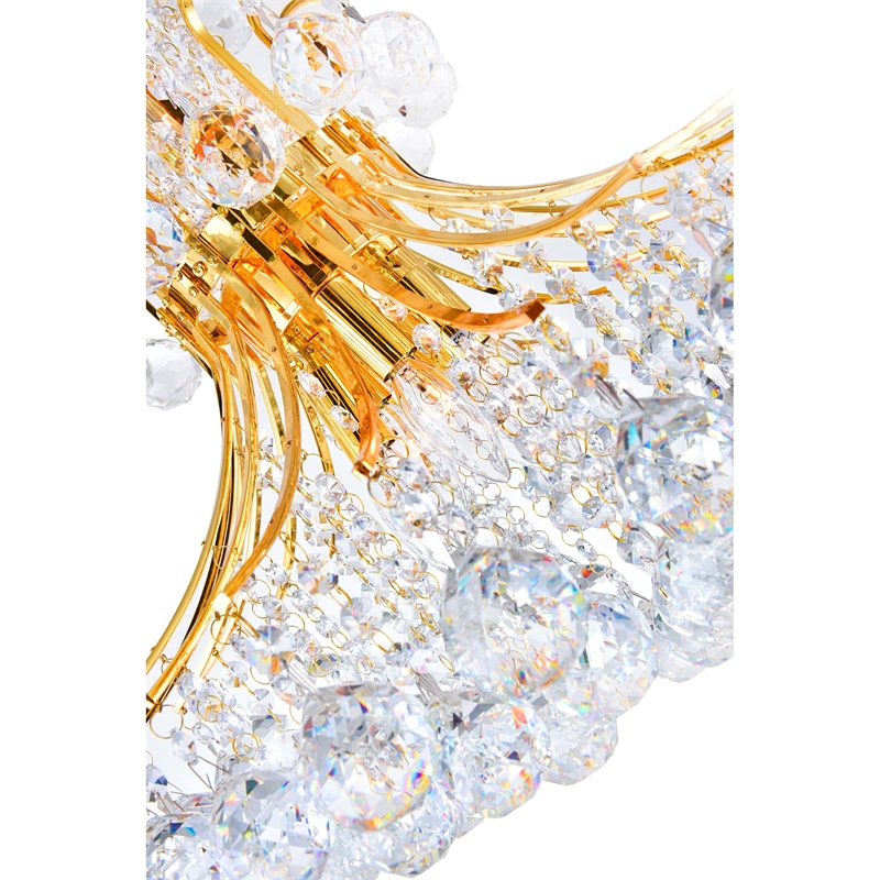CWI Lighting Princess 8 Light Down Transitional Metal Chandelier in Gold