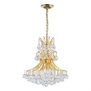 CWI Lighting Princess 8 Light Down Transitional Metal Chandelier in Gold