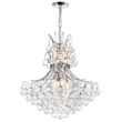 CWI Lighting Princess 10 Light Down Transitional Metal Chandelier in Chrome