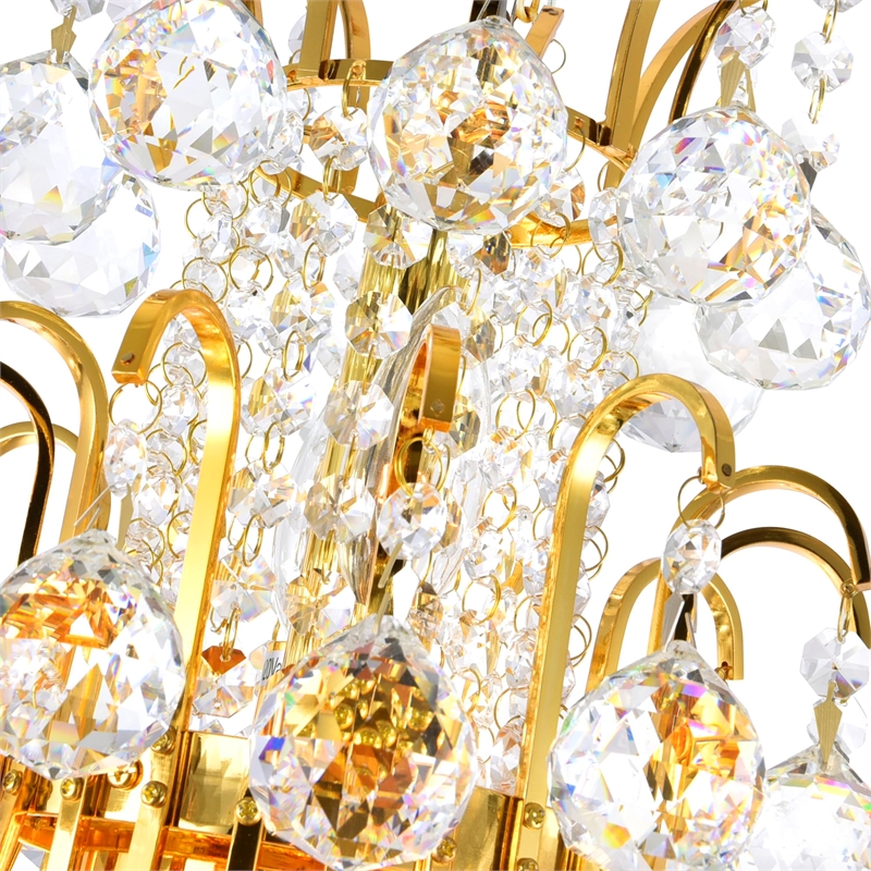 CWI Lighting Princess 10 Light Down Transitional Metal Chandelier in Gold