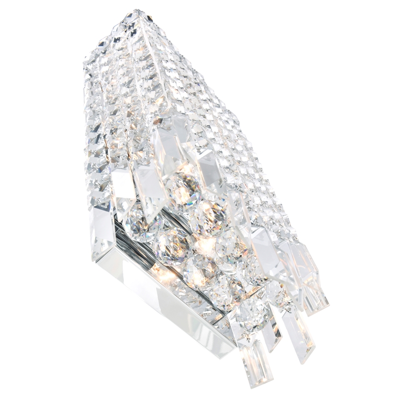 CWI Lighting Colosseum 4 Light Transitional Metal Wall Sconce in Chrome