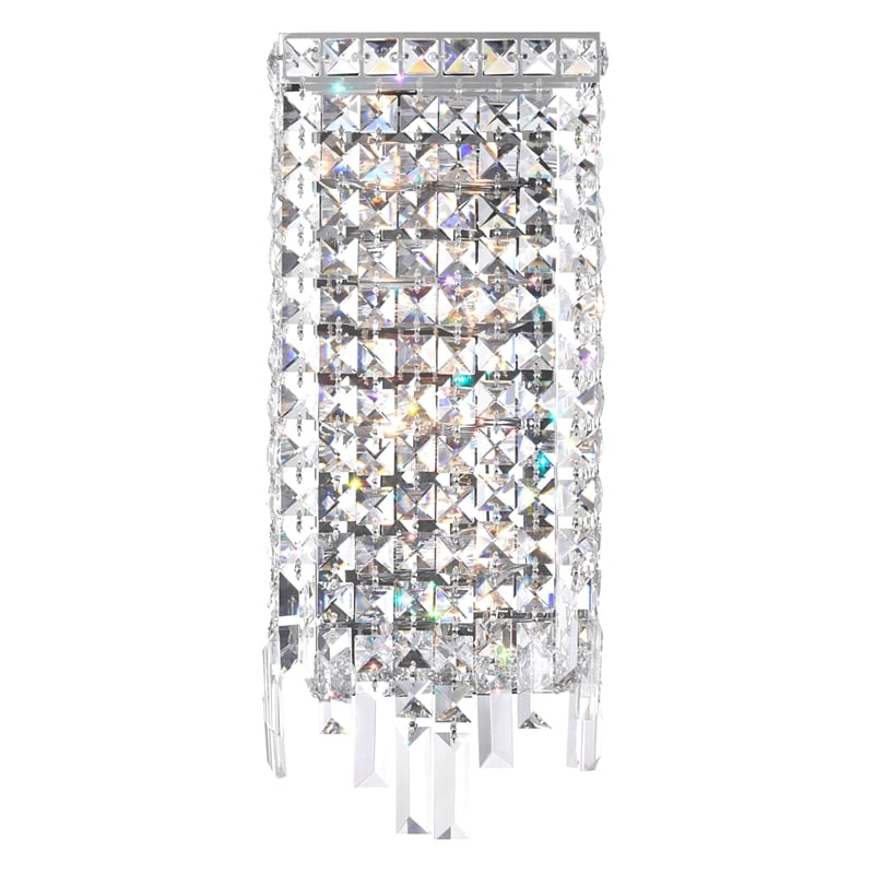 CWI Lighting Colosseum 4 Light Transitional Metal Wall Sconce in Chrome