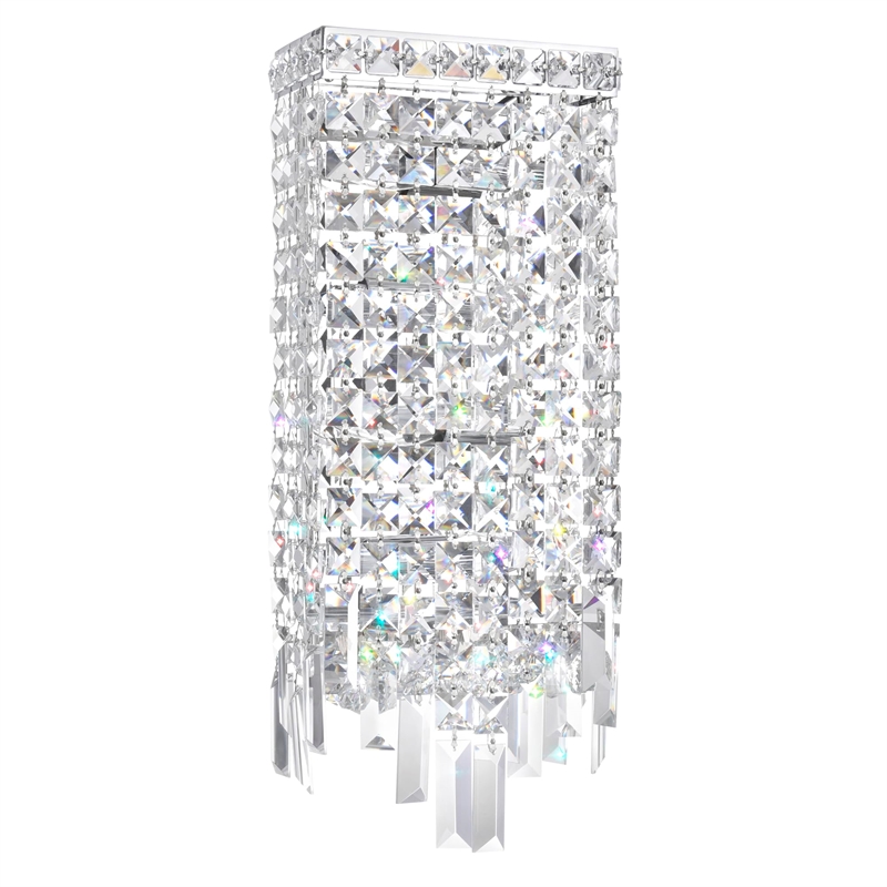 CWI Lighting Colosseum 4 Light Transitional Metal Wall Sconce in Chrome