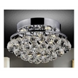 CWI Lighting Queen 4 Light Transitional Metal Flush Mount in Chrome
