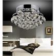 CWI Lighting Queen 4 Light Transitional Metal Flush Mount in Chrome