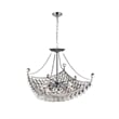 CWI Lighting Jasmine 8 Light Down Transitional Metal Chandelier in Chrome