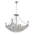 CWI Lighting Jasmine 8 Light Down Transitional Metal Chandelier in Chrome