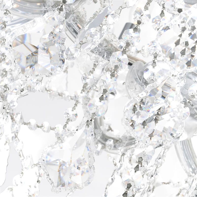 CWI Lighting Maria Theresa 9 Light Up Traditional Metal Chandelier in Chrome