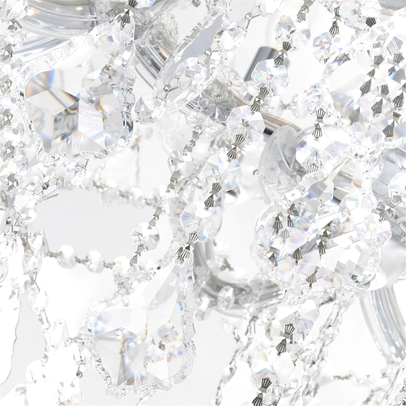 CWI Lighting Maria Theresa 13 Light Up Traditional Metal Chandelier in Chrome